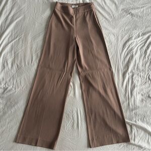 Aritzia Babaton Wide Leg Nude Trousers